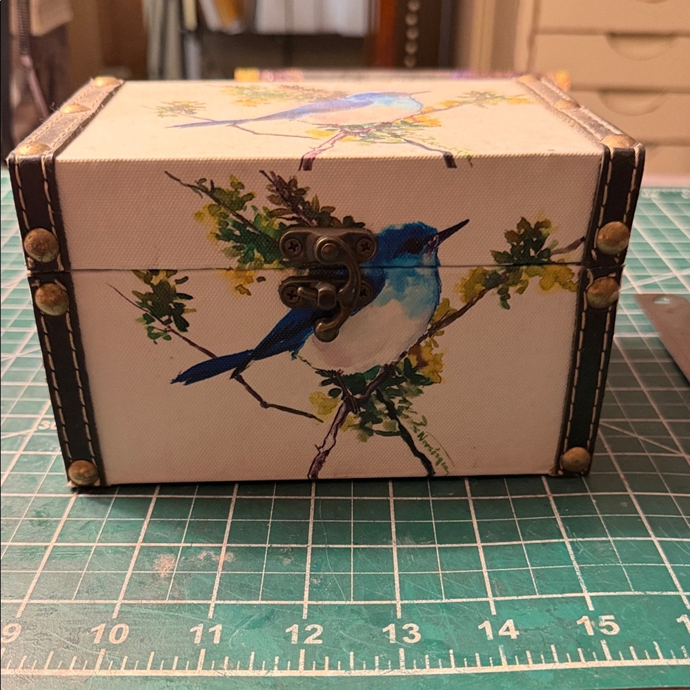Decorative Bird-Themed Storage Box